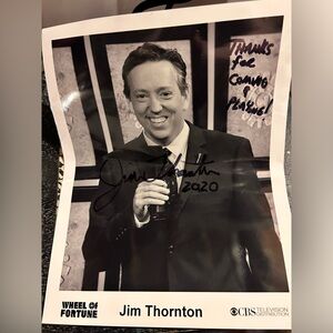 Wheel of Fortune Jim Thornton autograph